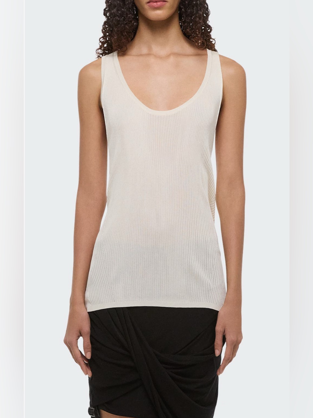 Helmut Lang Twist Back Rib Tank